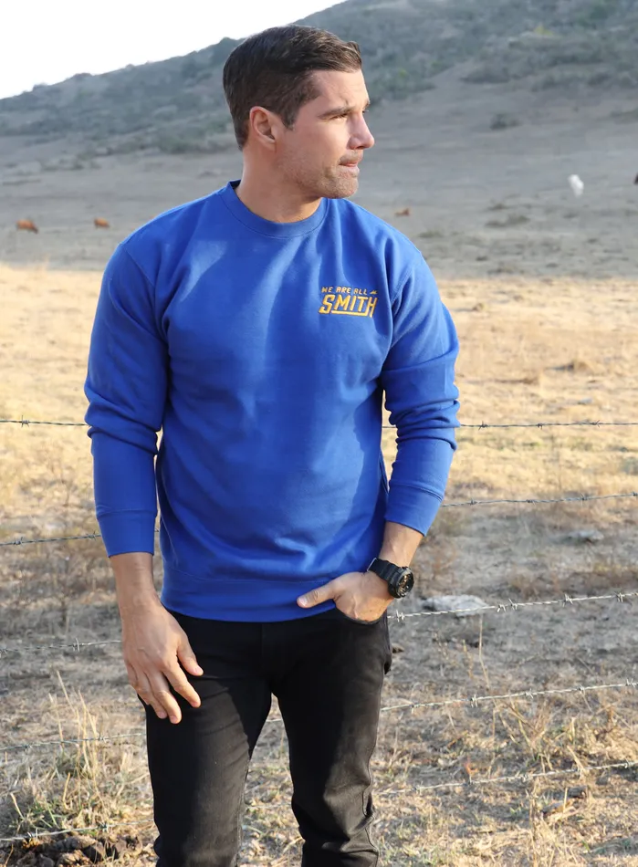 Royal Blue Embroidered WAAS Logo Unisex Sweatshirt WE ARE ALL SMITH Mens Jewelry Clothing Rings Royal Blue Embroidered WAAS Logo Unisex Sweatshirt WE ARE ALL SMITH Mens Jewelry Clothing Rings