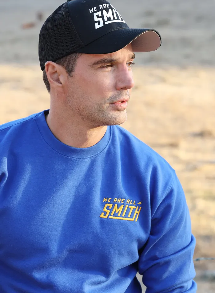 Royal Blue Embroidered WAAS Logo Unisex Sweatshirt WE ARE ALL SMITH Mens Jewelry Clothing Rings Royal Blue Embroidered WAAS Logo Unisex Sweatshirt WE ARE ALL SMITH Mens Jewelry Clothing Rings