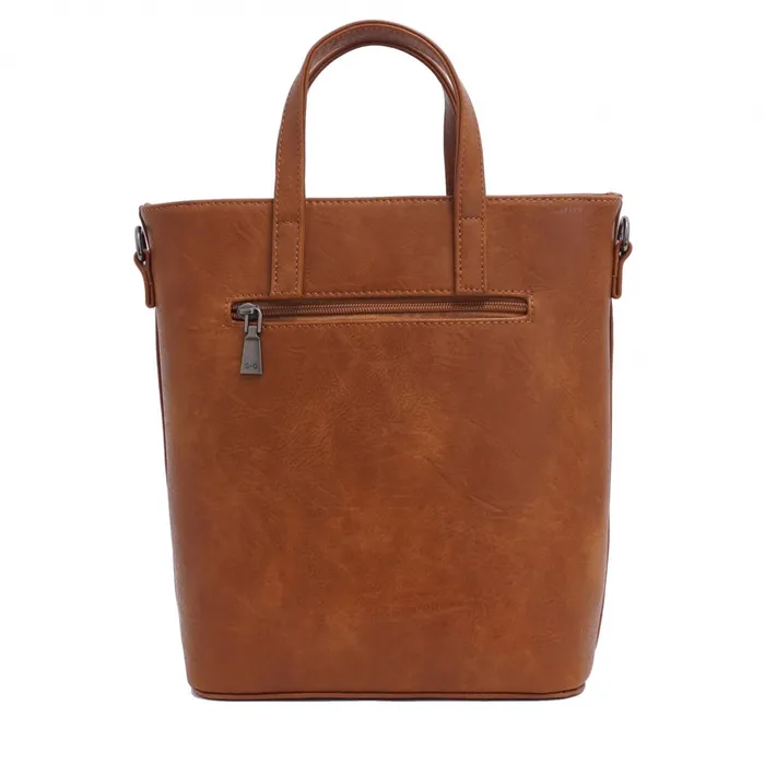 S Q Earrings Lilia 2in1 Satchel Camel
