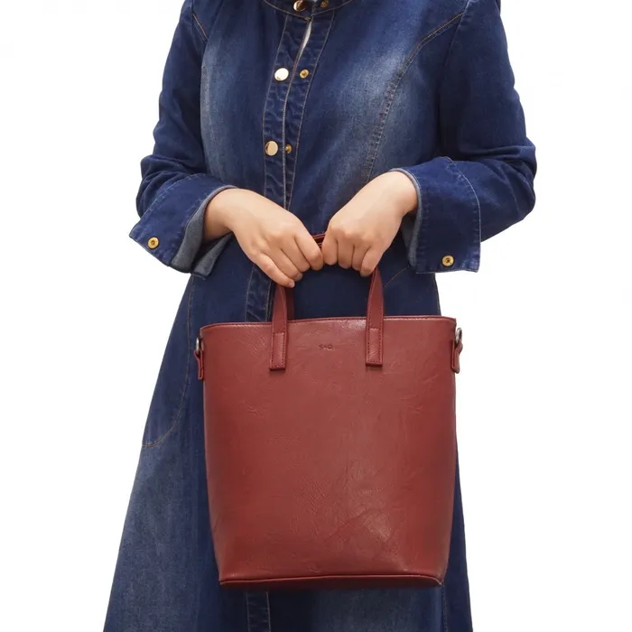 S Q Earrings Lilia 2in1 Satchel Camel
