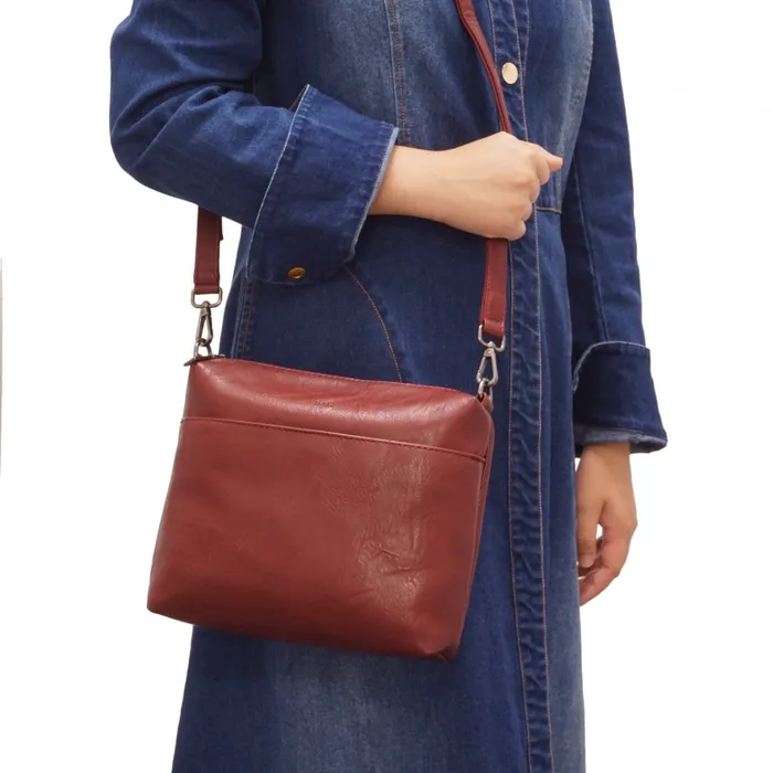 S Q Earrings Lilia 2in1 Satchel Camel