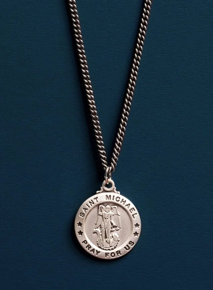 Saint Michael the Archangel Pendant Necklace for Men WE ARE ALL SMITH Mens Jewelry Clothing Necklaces Saint Michael the Archangel Pendant Necklace for Men WE ARE ALL SMITH Mens Jewelry Clothing Necklaces