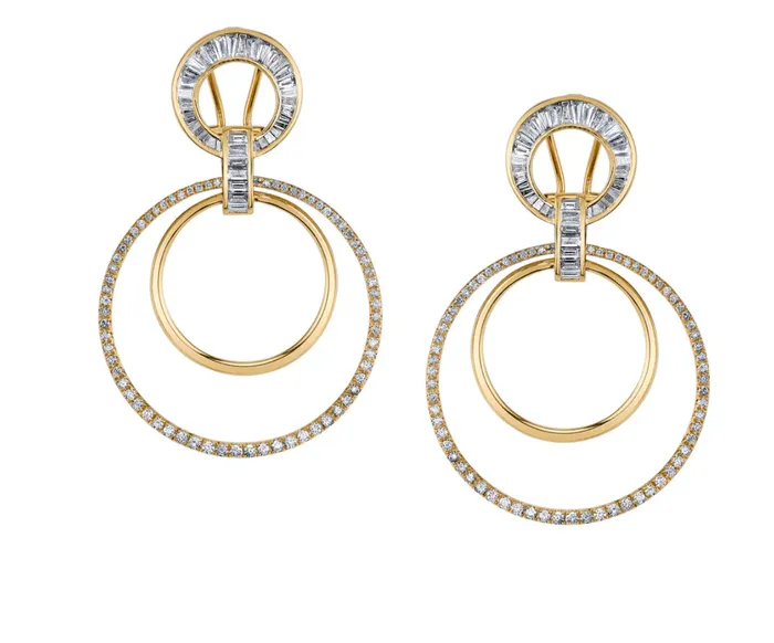 Shay Fine Jewelry Earrings MIXED DIAMOND DOOR KNOCKERS