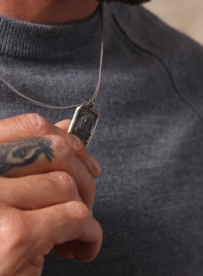 Silver Buddha Necklace for Men We Are All Smith Necklaces