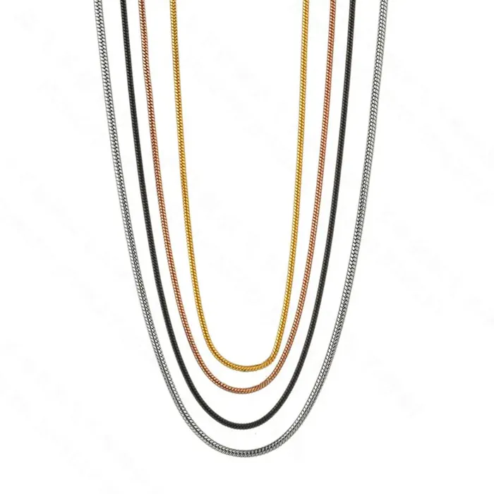 Sleek Stainless Steel Snake Chain Necklace Minimal Pendant Chain Metamorphidi Necklaces Sleek Stainless Steel Snake Chain Necklace Minimal Pendant Chain Metamorphidi Necklaces