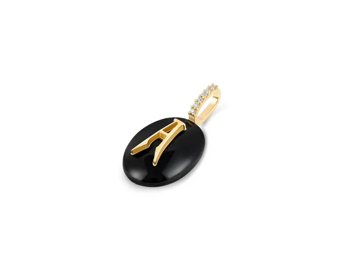 Small Oval Cabochon Monogram Charm Kate Collins Jewelry Earrings