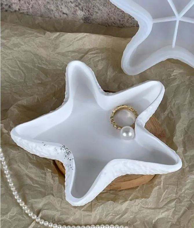 Star Fish Shaped Storage Tray Silicone Mold Resin Art Hub Earrings