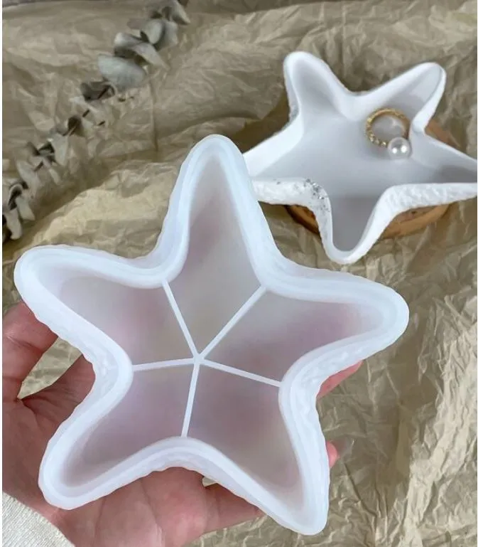 Star Fish Shaped Storage Tray Silicone Mold Resin Art Hub Earrings