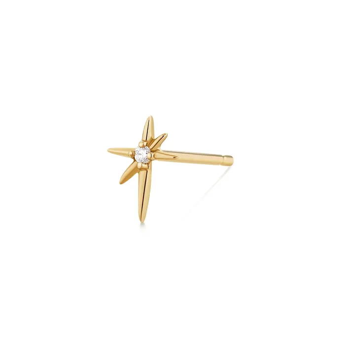 STAR Single Diamond Starburst Stud AURELIE GI Earrings