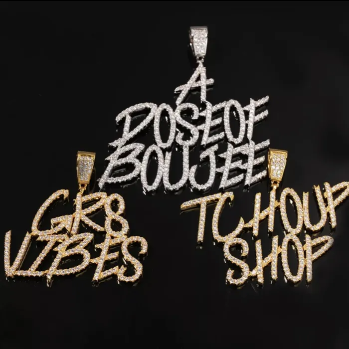 The Signature Collection Co Cursive Hip Hop Name Necklace Necklaces