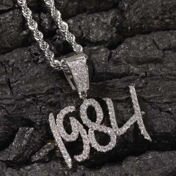 The Signature Collection Co Cursive Hip Hop Name Necklace Necklaces