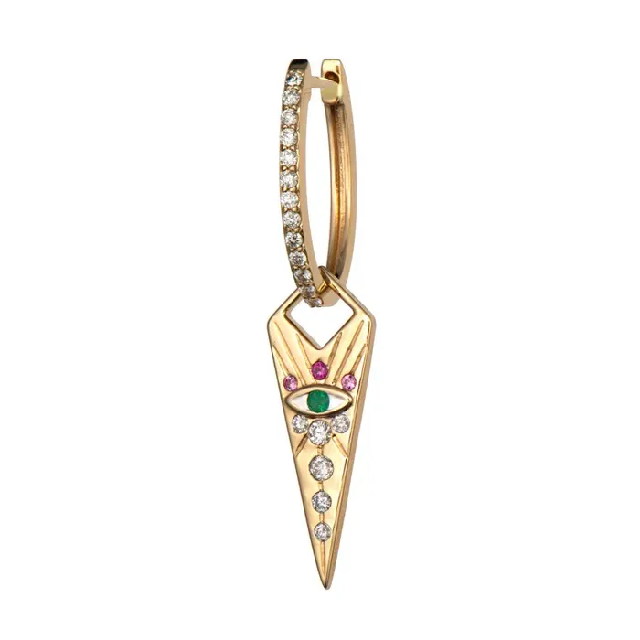 Three Stories Jewelry Earrings Single Double Sided Evil Eye Dagger Charm