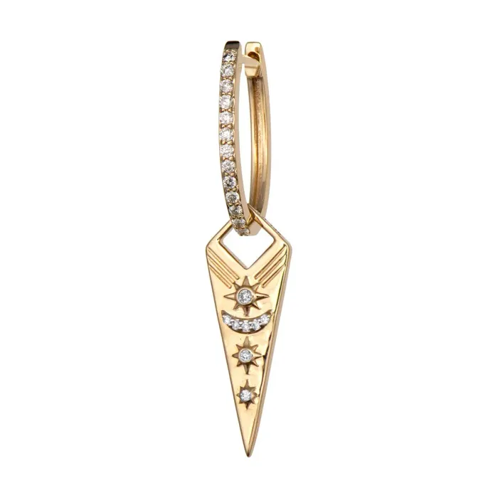 Three Stories Jewelry Earrings Single Double Sided Evil Eye Dagger Charm