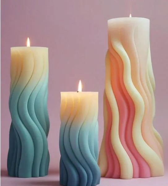 Twisted Pillar Candle Silicone Mold RESIN ART HUB Earrings