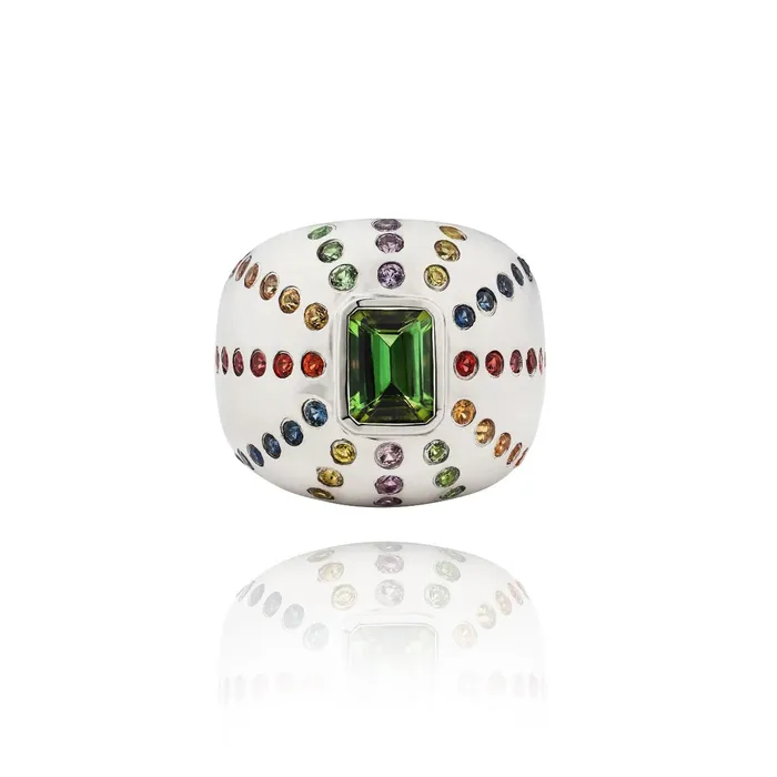 Van Den Abeele Rings Marteen Ring Argent rainbow