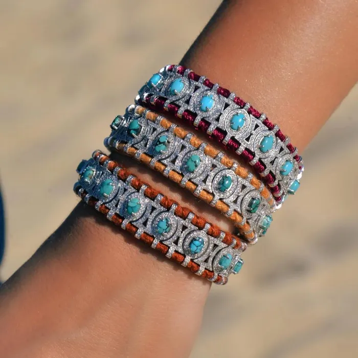 Van Den Abeele Sao Paulo Vine and Turquoises bracelet Bracelets Van Den Abeele Sao Paulo Vine and Turquoises bracelet Bracelets