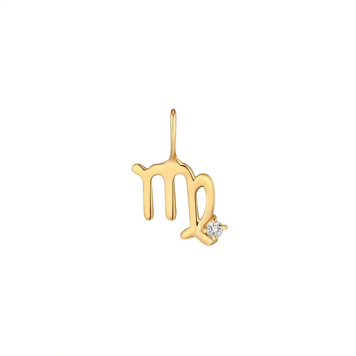 VIRGO Zodiac Charm With Diamond AURELIE GI Charm Necklaces