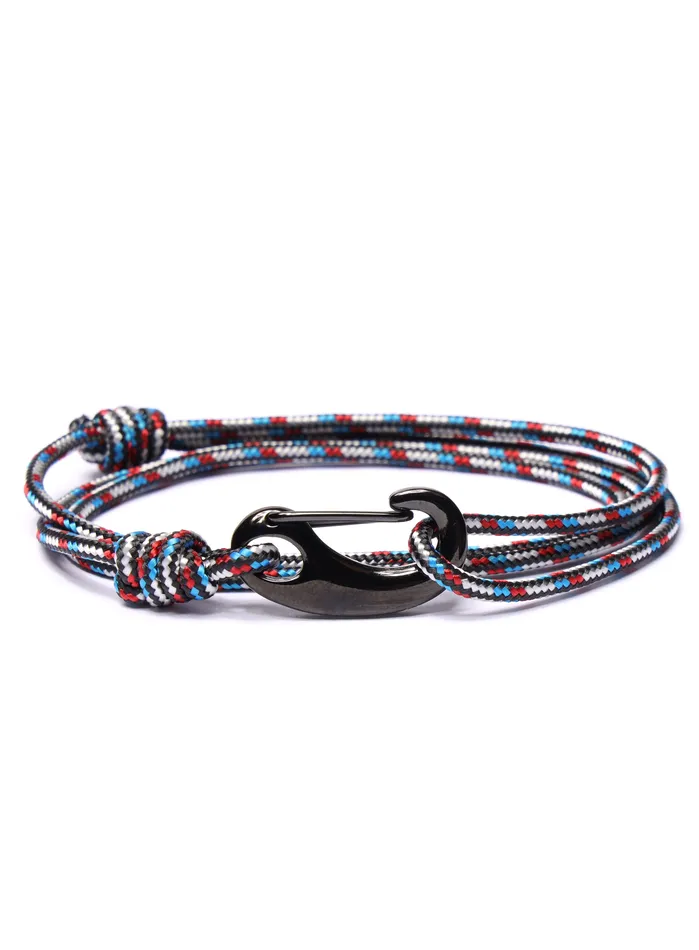 We Are All Smith Bracelets Black Red and Blue Tactical Cord Bracelet for Men Black Clasp 21K We Are All Smith Bracelets Black Red and Blue Tactical Cord Bracelet for Men Black Clasp 21K