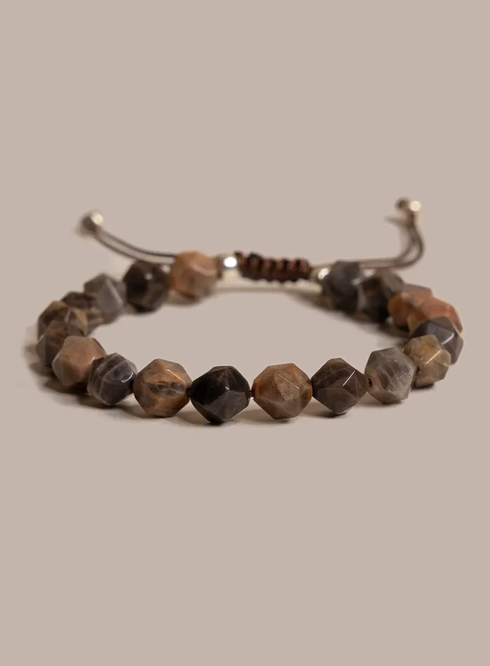 WE ARE ALL SMITH Mens Jewelry Clothing Bracelets Chocolate Sunstone and Sterling Silver Mens Bead Bracelet WE ARE ALL SMITH Mens Jewelry Clothing Bracelets Chocolate Sunstone and Sterling Silver Mens Bead Bracelet