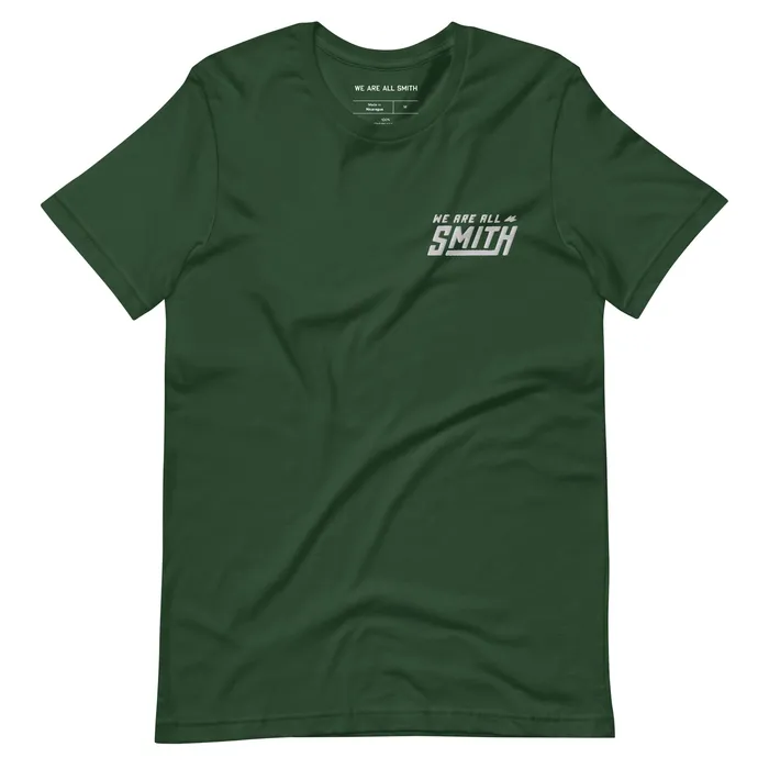 WE ARE ALL SMITH Mens Jewelry Clothing Earrings Emerald Green Embroidered WAAS logo Unisex tshirt
