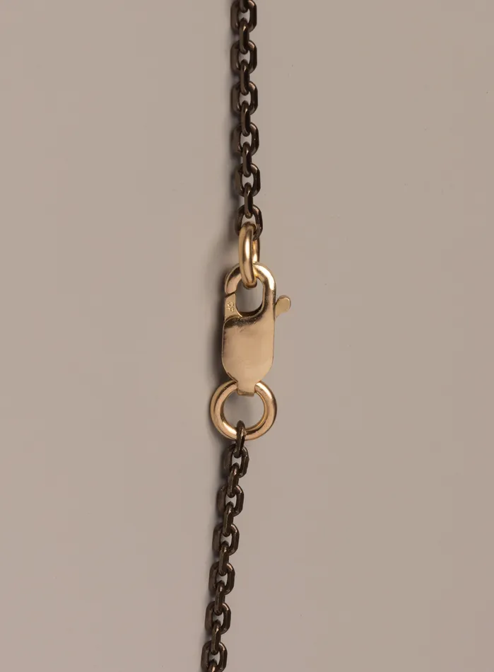 WE ARE ALL SMITH Mens Jewelry Clothing Necklaces Chocolate Vermeil Gold Cable Chain Necklace for Men