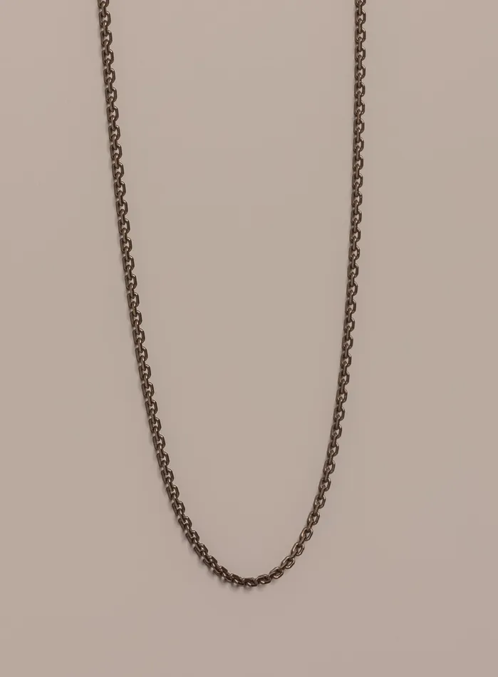 WE ARE ALL SMITH Mens Jewelry Clothing Necklaces Chocolate Vermeil Gold Cable Chain Necklace for Men
