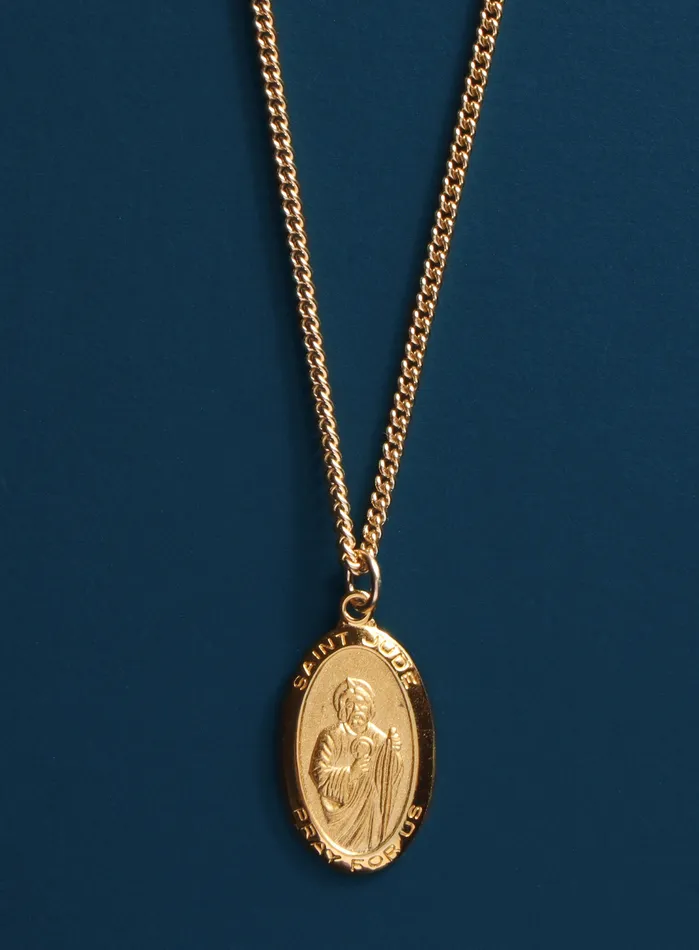 WE ARE ALL SMITH Mens Jewelry Clothing Necklaces Saint Jude Gold Medal Necklace WE ARE ALL SMITH Mens Jewelry Clothing Necklaces Saint Jude Gold Medal Necklace