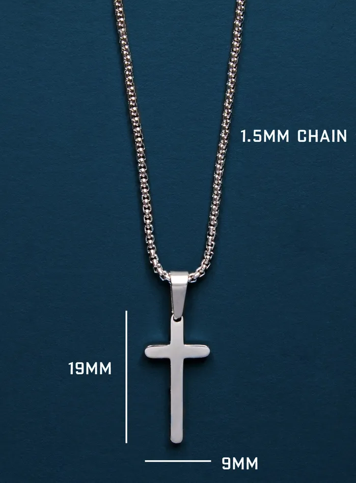 WE ARE ALL SMITH Mens Jewelry Clothing Necklaces Waterproof Small Rounded Cross Necklace