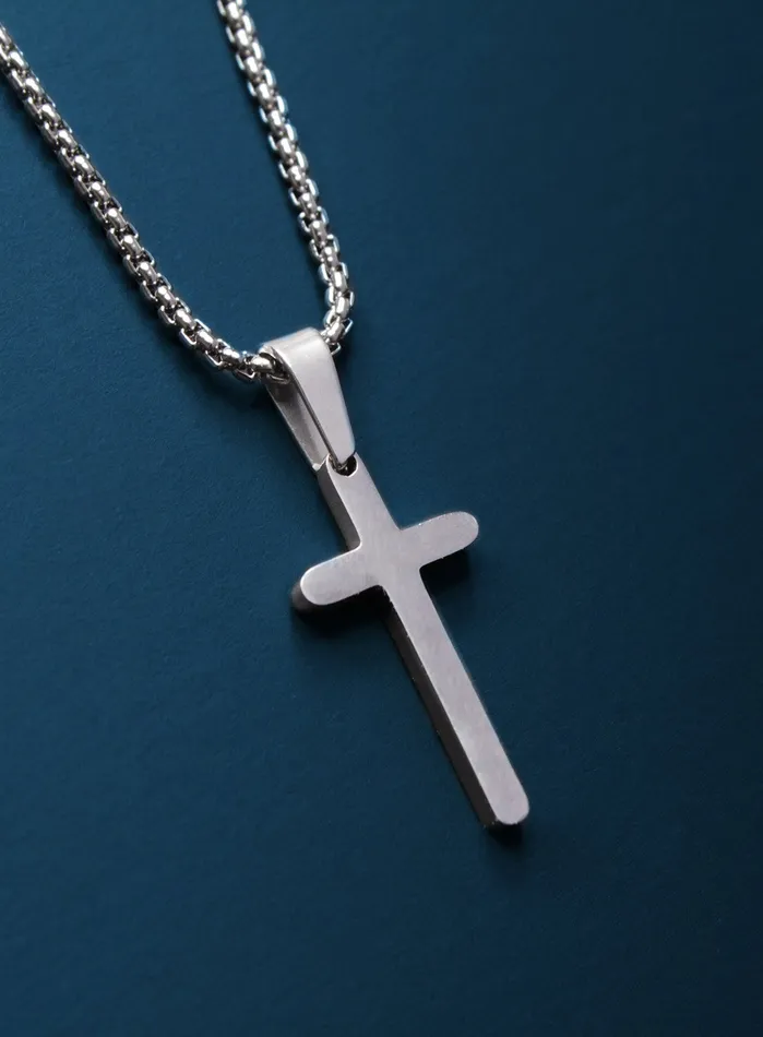 WE ARE ALL SMITH Mens Jewelry Clothing Necklaces Waterproof Small Rounded Cross Necklace