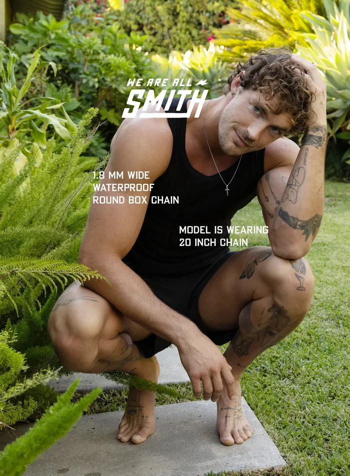 WE ARE ALL SMITH Mens Jewelry Clothing Necklaces Waterproof Small Rounded Cross Necklace
