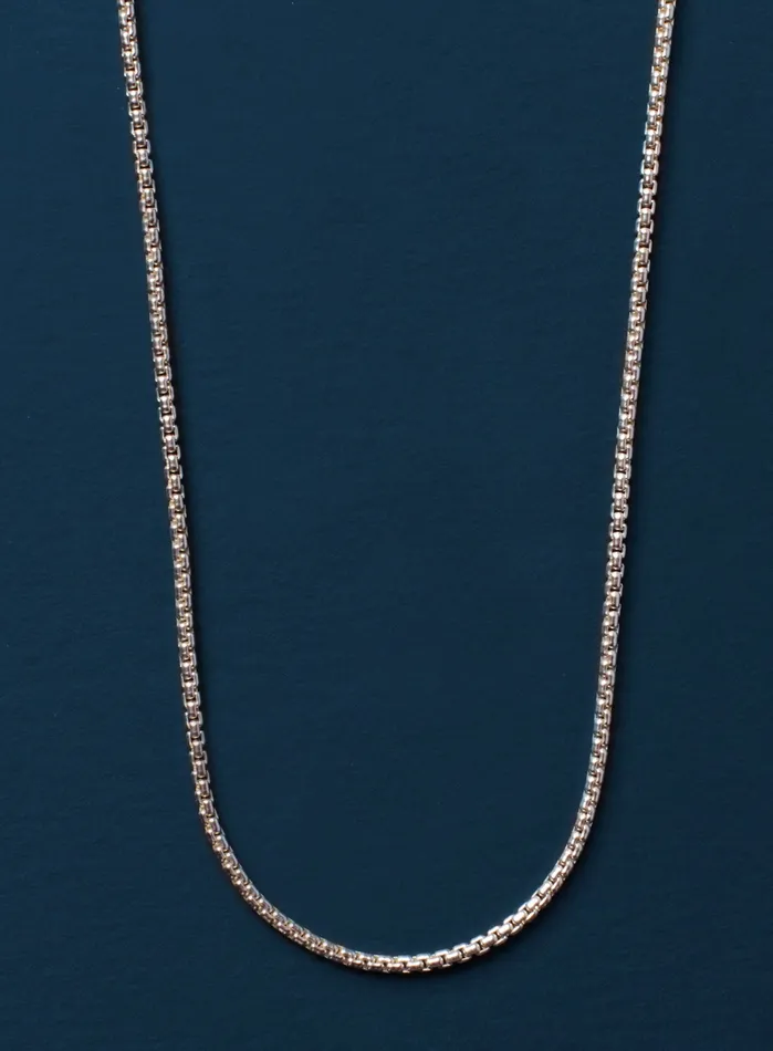 We Are All Smith Necklaces 925 Sterling Silver Round Box Chain Necklace for Men We Are All Smith Necklaces 925 Sterling Silver Round Box Chain Necklace for Men