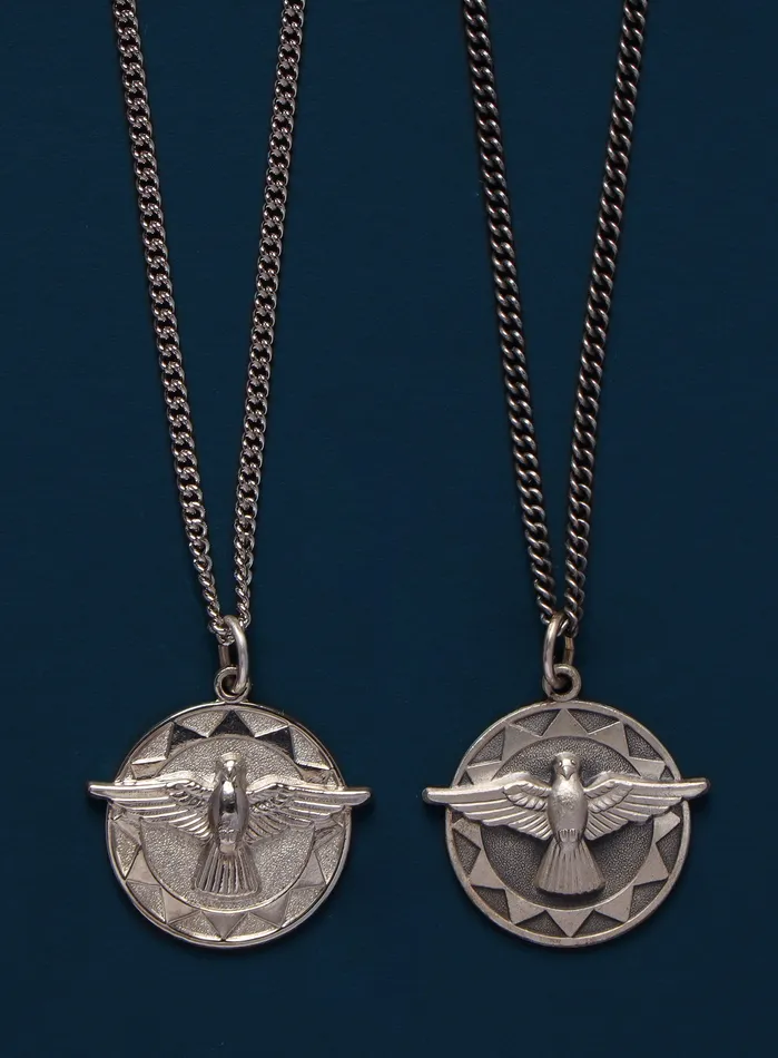 WE ARE ALL SMITH Necklaces Holy Spirit Dove Sterling Silver Pendant Necklace for Men WE ARE ALL SMITH Necklaces Holy Spirit Dove Sterling Silver Pendant Necklace for Men