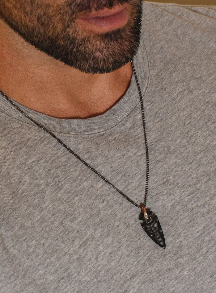 We Are All Smith Necklaces Mens HandCarved Wood Arrowhead Pendant Necklace We Are All Smith Necklaces Mens HandCarved Wood Arrowhead Pendant Necklace
