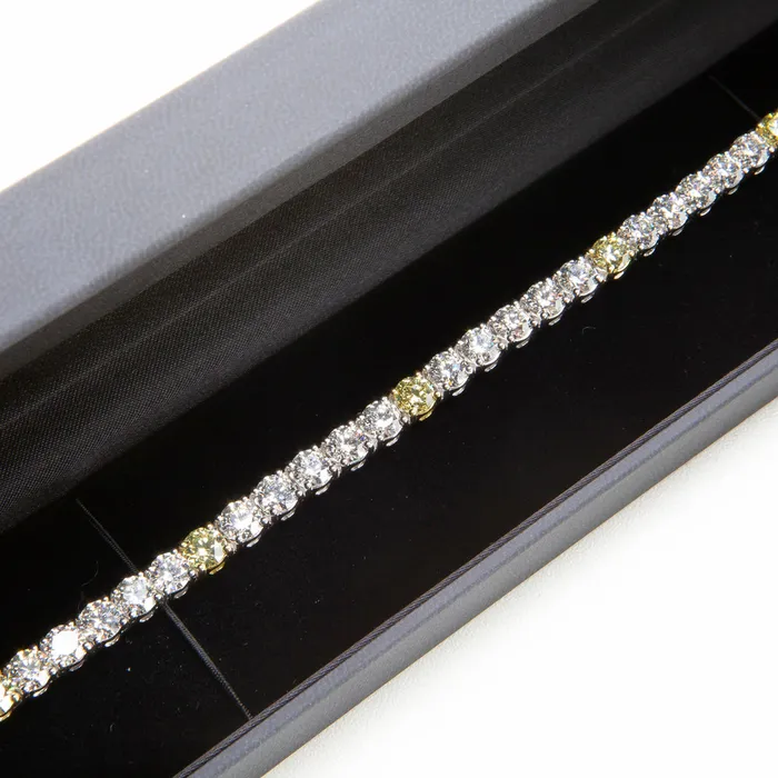 Yellow and White Diamond Tennis Bracelet Langerman Diamonds Bracelets Yellow and White Diamond Tennis Bracelet Langerman Diamonds Bracelets