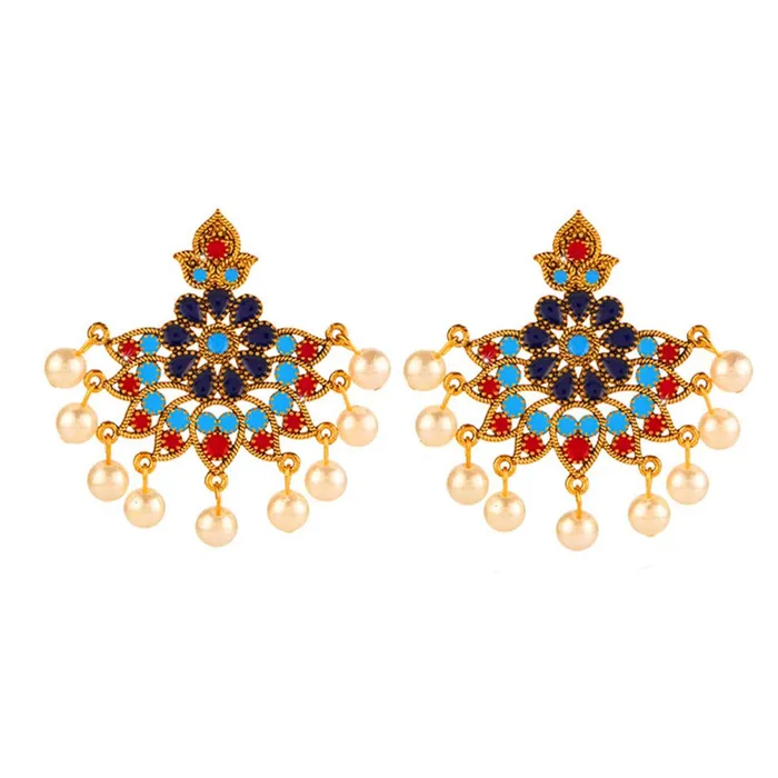 Yellow Chimes Beautifully Enamelled Stylish Gold Plated Meenakari Chandbali Earrings for Women and Girls Yellow Chimes Bracelets Yellow Chimes Beautifully Enamelled Stylish Gold Plated Meenakari Chandbali Earrings for Women and Girls Yellow Chimes Bracelets
