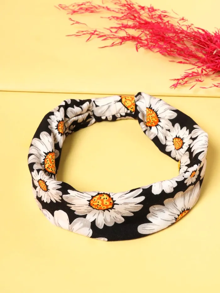 Yellow Chimes Boho Headband Hair Bands Knoted Turban Headband Stretch Twist Head Wraps Stripe Cloth Head Bands for Women and Girls Pack of 1 Yellow Chimes Rings