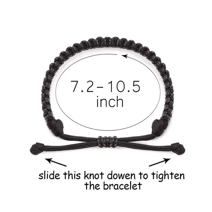 Yellow Chimes Bracelet for Men Nylon Macrame Breaded Classic Black Adjustable Bracelet For Unisex AdultsBoys and Girls Yellow Chimes Bracelets