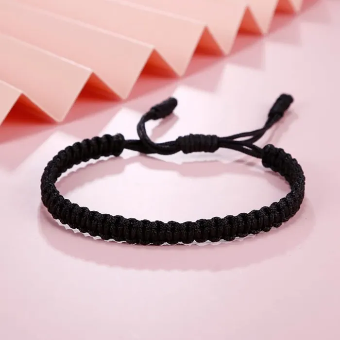 Yellow Chimes Bracelet for Men Nylon Macrame Breaded Classic Black Adjustable Bracelet For Unisex AdultsBoys and Girls Yellow Chimes Bracelets