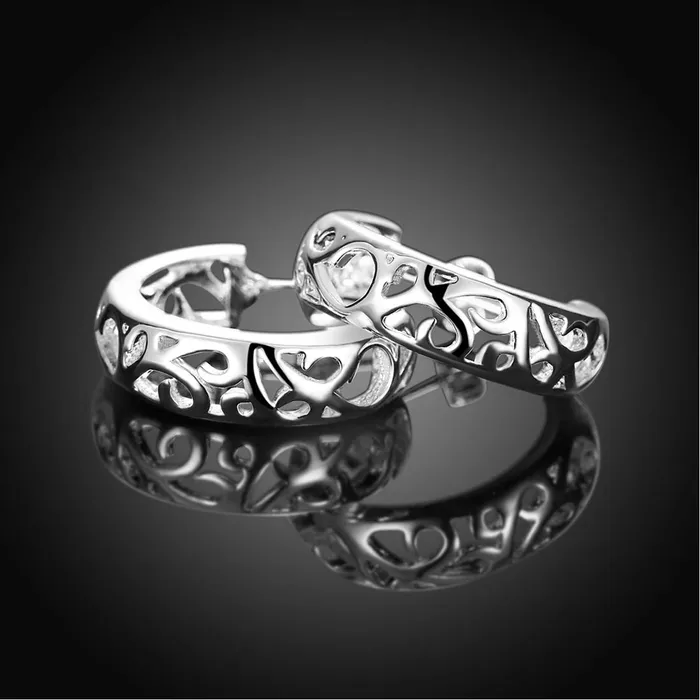 Yellow Chimes Bracelets Yellow Chimes Carved Designer Silver Hoops for Women Girls
