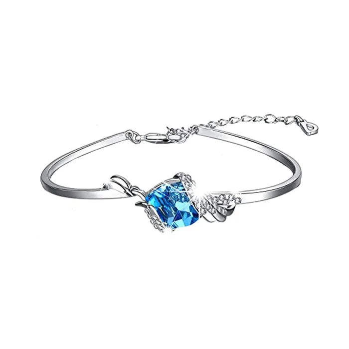 Yellow Chimes Bracelets Yellow Chimes Crystals from Swarovski Angel Guardian Blue Bracelet for Women and Girls Valentine Gift for Girls Yellow Chimes Bracelets Yellow Chimes Crystals from Swarovski Angel Guardian Blue Bracelet for Women and Girls Valentine Gift for Girls