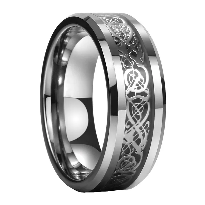Yellow Chimes Bracelets Yellow Chimes Rings for Men Dragon Celtic Inlay Polish Finish Silver Base Titanium Steel Ring for Men and Boys Yellow Chimes Bracelets Yellow Chimes Rings for Men Dragon Celtic Inlay Polish Finish Silver Base Titanium Steel Ring for Men and Boys