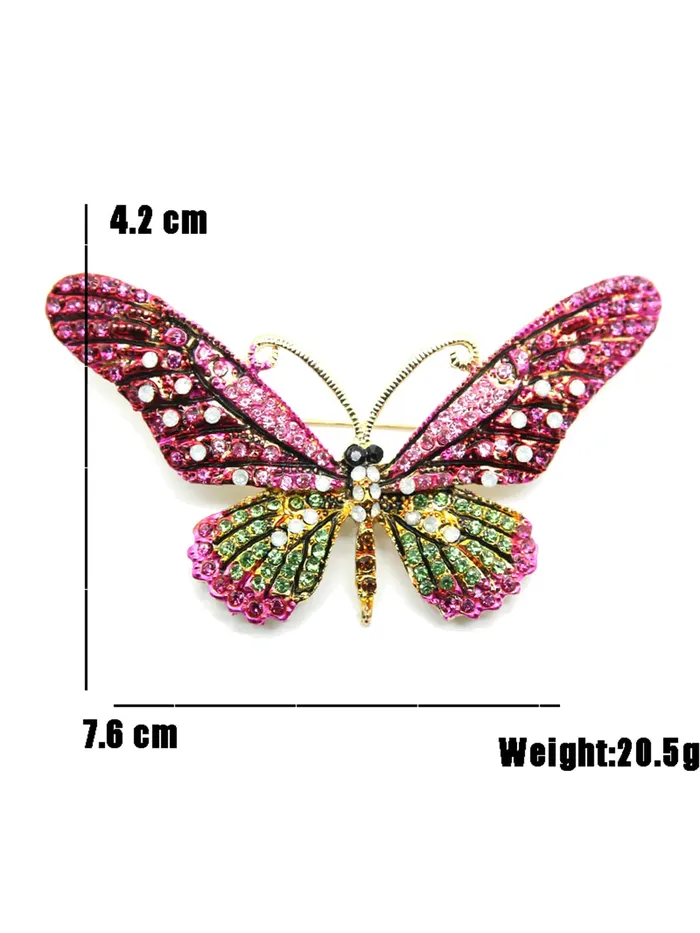 Yellow Chimes Brooch for Women Butterfly Shaped Brooch Fashionable Brooch for Girls and Women Pink Yellow Chimes Necklaces
