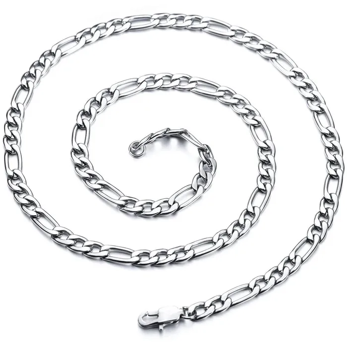 Yellow Chimes Chain for Men and Boys Silver Figaro Neck Chain for Men Stainless Steel Chains for Men Birthday Gift for Men and Boys Anniversary Gift for Husband Yellow Chimes Necklaces Yellow Chimes Chain for Men and Boys Silver Figaro Neck Chain for Men Stainless Steel Chains for Men Birthday Gift for Men and Boys Anniversary Gift for Husband Yellow Chimes Necklaces