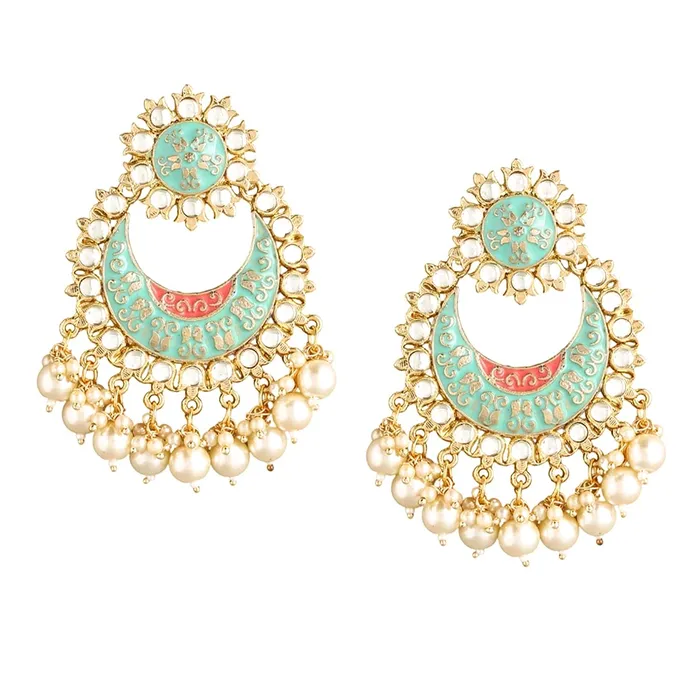 Yellow Chimes Chandbali Earrings for Women Ethnic Gold Plated Traditional Blue Meenakari Pearl Moti Chand bali Earrings for Women and Girls Yellow Chimes Necklaces Yellow Chimes Chandbali Earrings for Women Ethnic Gold Plated Traditional Blue Meenakari Pearl Moti Chand bali Earrings for Women and Girls Yellow Chimes Necklaces