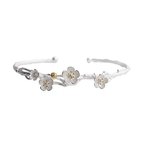 Yellow Chimes Classic Attractive Rose Flower Silver Plated Openable Cuff Bangle Bracelet Women and Girls Yellow Chimes Rings Yellow Chimes Classic Attractive Rose Flower Silver Plated Openable Cuff Bangle Bracelet Women and Girls Yellow Chimes Rings