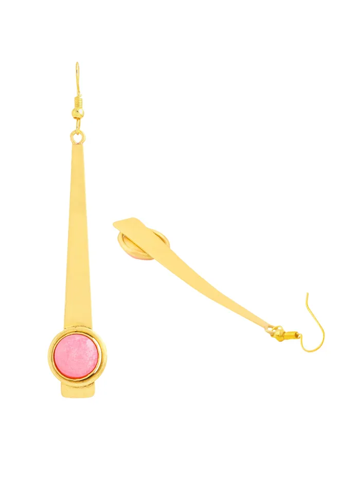 Yellow Chimes Dangler Earrings for Women Fashion Golden Women Earrings Gold Plated Long Dangler Earrings for Girls Birthday Gift for Girls Anniversary Gift for Women Yellow Chimes Earrings