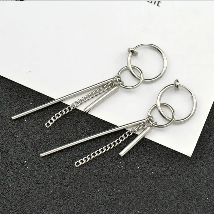 Yellow Chimes Earrings for Men and Boys 2 Pcs Stainless Steel Dangler Huggie Hoop Earrings for Men Accessoriess Jewellery for Men Birthday Gift for Men and Boys Anniversary Gift for Husband Yellow Chimes Rings