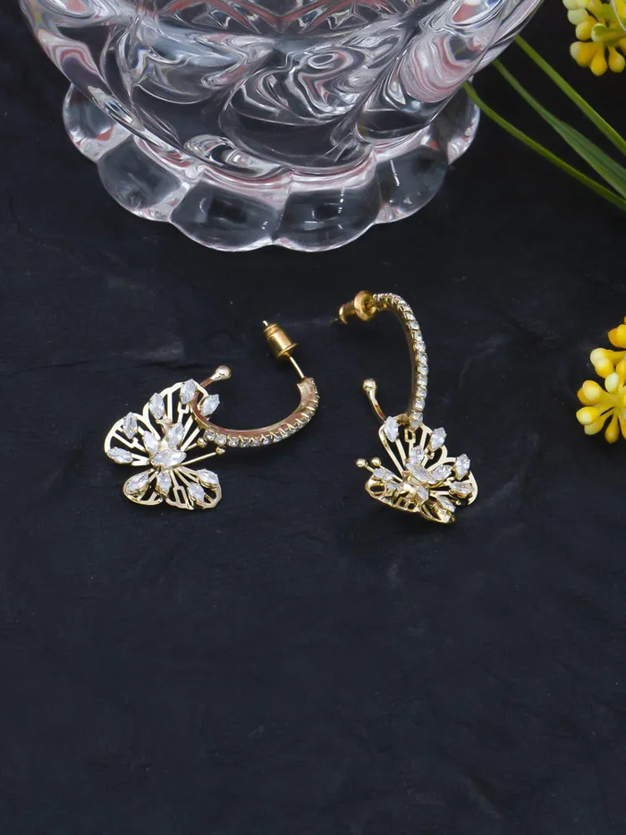 Yellow Chimes Earrings for Women and Girls Butterfly Designed Dangler Gold Tone Long Dangler Earrings Birthday Gift for girls and women Anniversary Gift for Wife Yellow Chimes Necklaces