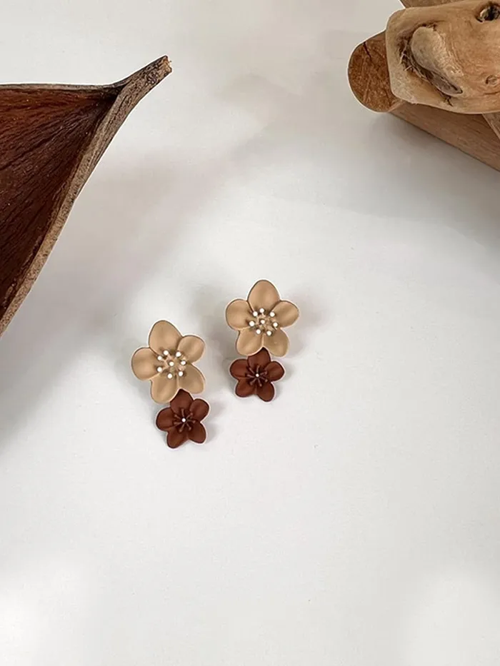 Yellow Chimes Earrings for Women and Girls Drop Earrings for Girls Gold Toned Multicolor Dual Floral Designed Drop Earrings Birthday Gift for girls and women Anniversary Gift for Wife Yellow Chimes Earrings