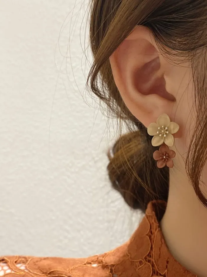 Yellow Chimes Earrings for Women and Girls Drop Earrings for Girls Gold Toned Multicolor Dual Floral Designed Drop Earrings Birthday Gift for girls and women Anniversary Gift for Wife Yellow Chimes Earrings